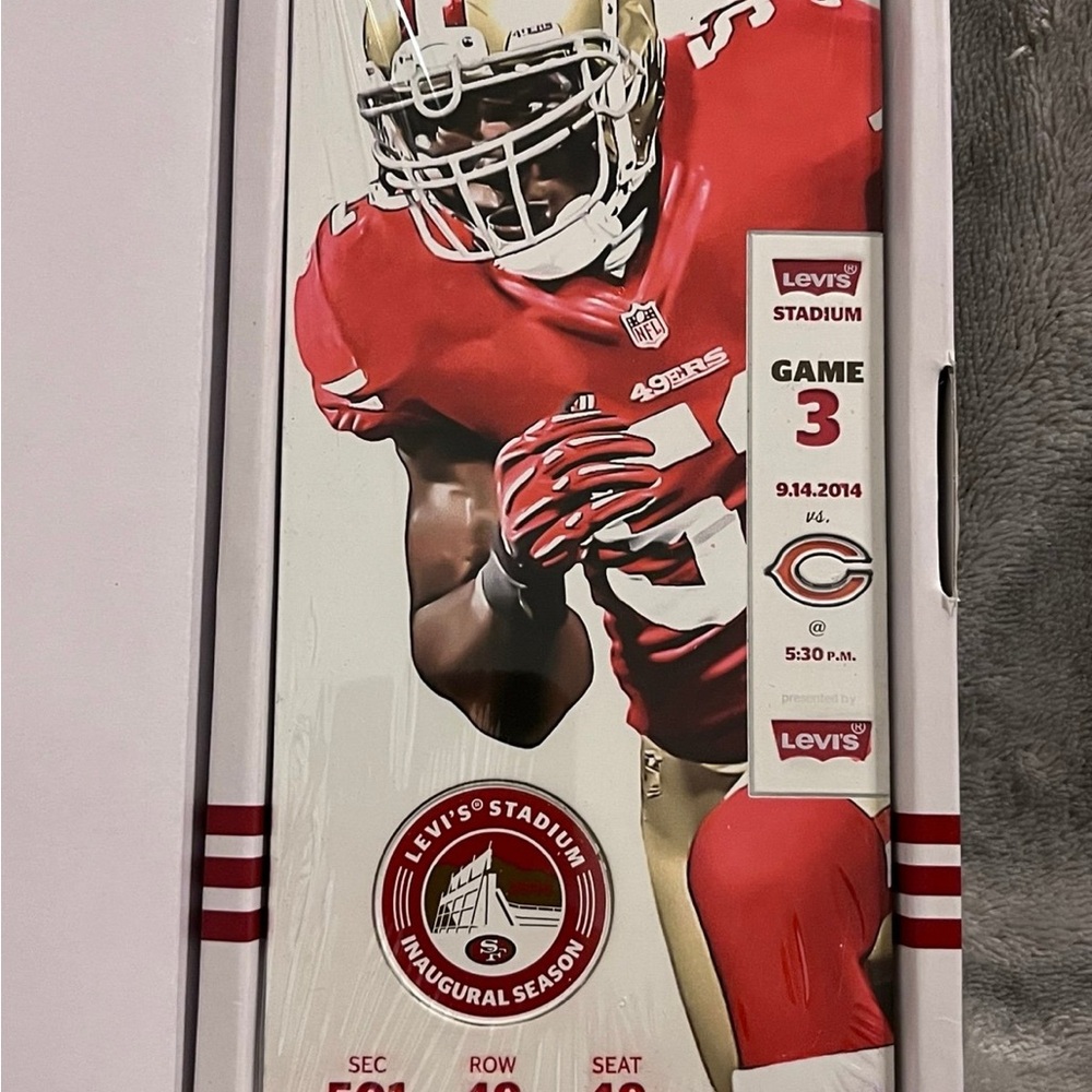 SF 49ers 2014 Levi's Stadium Inaugural Season Home Opener Commemorative Ticket